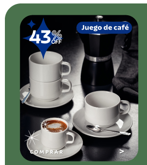 43% OFF en Juego de café